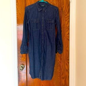 Lauren by Ralph Lauren Denim rinse wash shirt dress